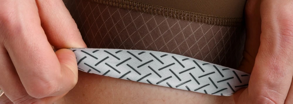 Wykończenie nogawek, silikonowy pas