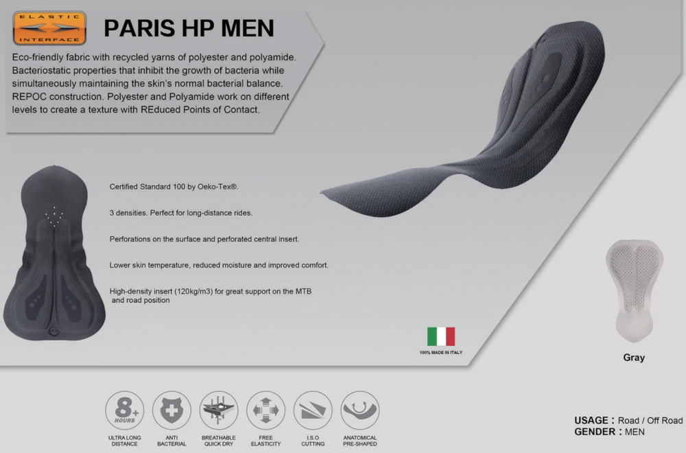 Męska wkładka kolarska Paris HP