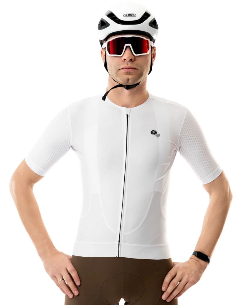 Męska koszulka kolarska White 1