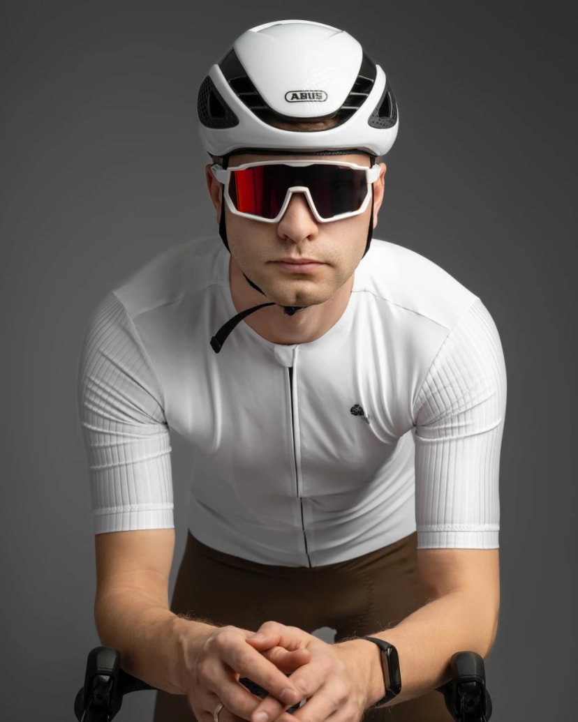 Męska koszulka kolarska White 3