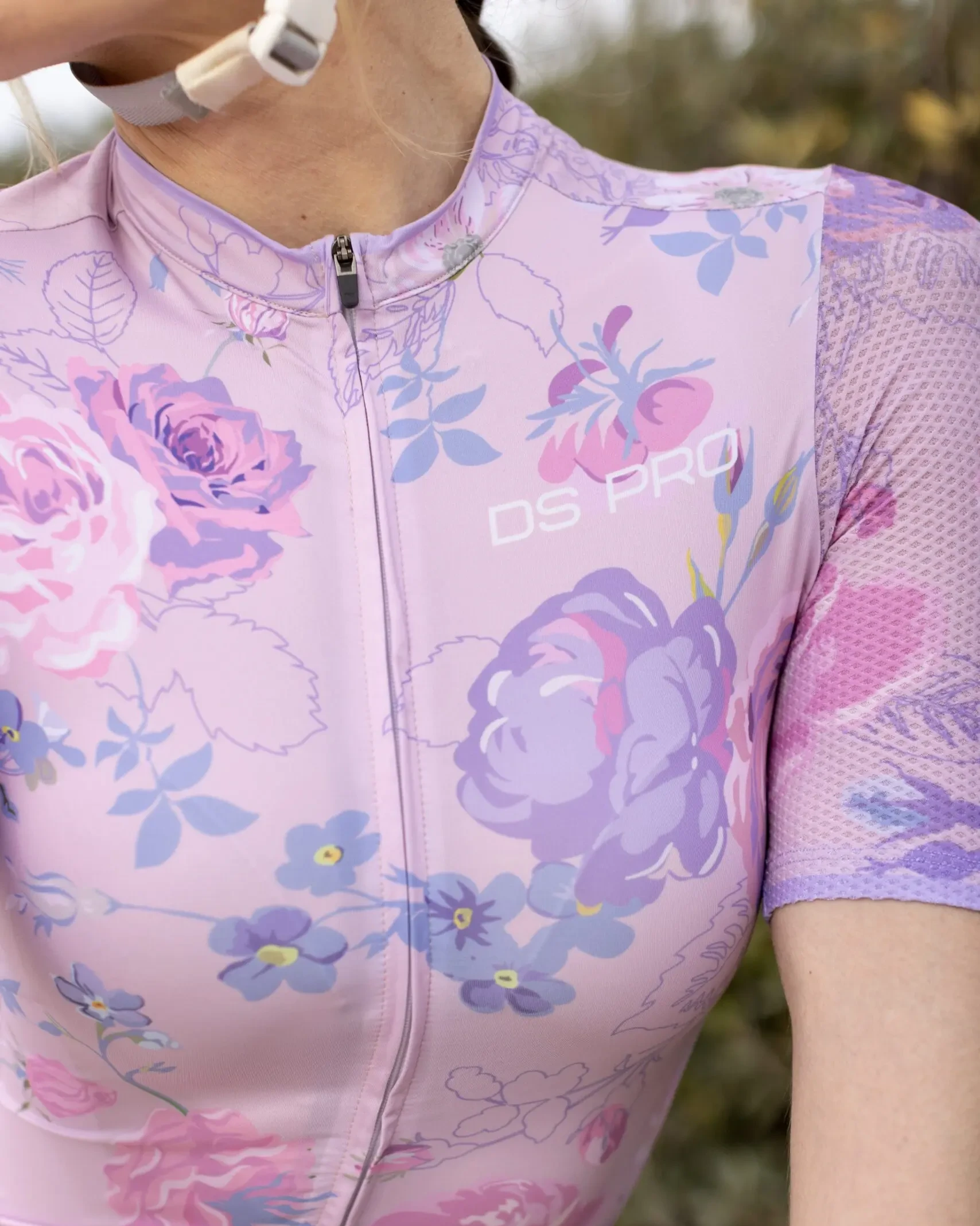 Damska koszulka kolarska Lilac Bloom
