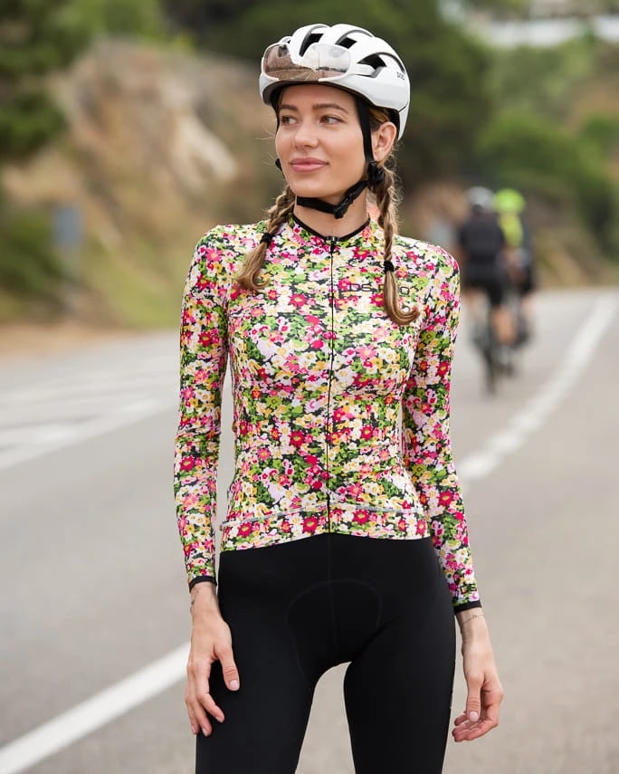Damska koszulka kolarska Multicolor Ditsy Floral